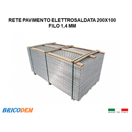 Pannelli Rete Metallica Zincata Sottomassetto Elettrosaldata 60x60 Misura CM 200 x100  pz 20