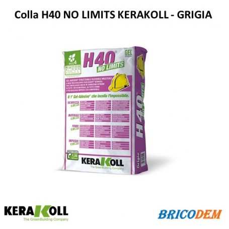 Colla in polvere H40 No LImits KERAKOLL 25Kg Bianca