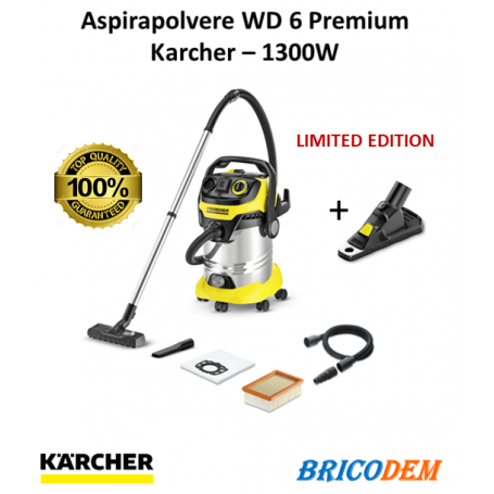 Aspiratore multiuso Karcher WD 6 P Premium + Drill Dust Catcher