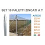 Paletti per recinzione  zincati per rete metallica diverse altezze CM SET 10 PZ