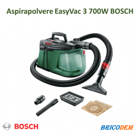 BOSCH Aspiratore a secco EasyVac 3 | 700 Watt | incl. ACCESSORI