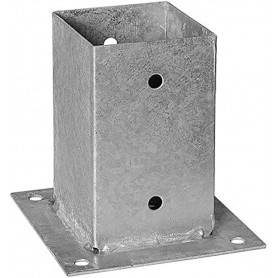 Staffa Supporto a bicchiere Quadrata per travi porta pilastro in acciaio zincato 80x80