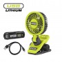 VENTILATORE PORTATILE 4V USB Lithium™ RYOBI RCF4-120G