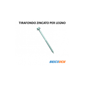 Tirafondi zincato diverse misure per legno - Adatto per fissaggio lamiere grecate