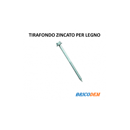 Tirafondi zincato diverse misure per legno - Adatto per fissaggio lamiere grecate