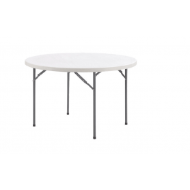 Tavolo da Catering Rotondo da Giardino 120cm H74 Bianco