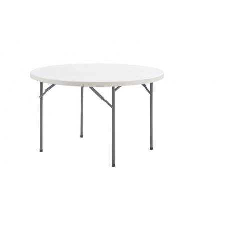 Tavolo da Catering Rotondo da Giardino 120cm H74 Bianco