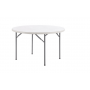 Tavolo da Catering Rotondo da Giardino 120cm H74 Bianco