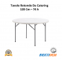 Tavolo da Catering Rotondo da Giardino 120cm H74 Bianco