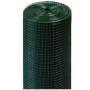 Rete Metallica Plastificata Verde 12x12 mm, Altezza 100cm, Lunghezza 25Mt