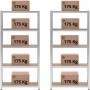 Scaffale in Metallo Zincato MDF 180x90x40 5 Ripiani Portata 175Kg - 875Kg