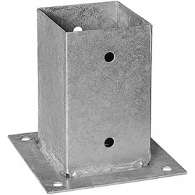 Staffa Supporto a bicchiere Quadrata per travi porta pilastro in acciaio zincato 90X90