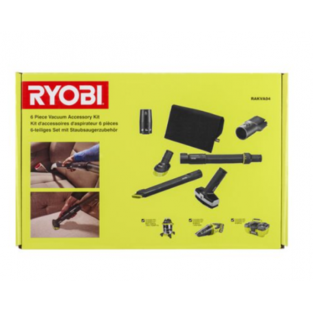 Kit 6 accessori RYOBI per la pulizia dell'auto - R18HV - R18PV RAKVA04