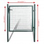 Cancello pedonale per recinzione 100x100cm Battente Singolo Verde Plastificato