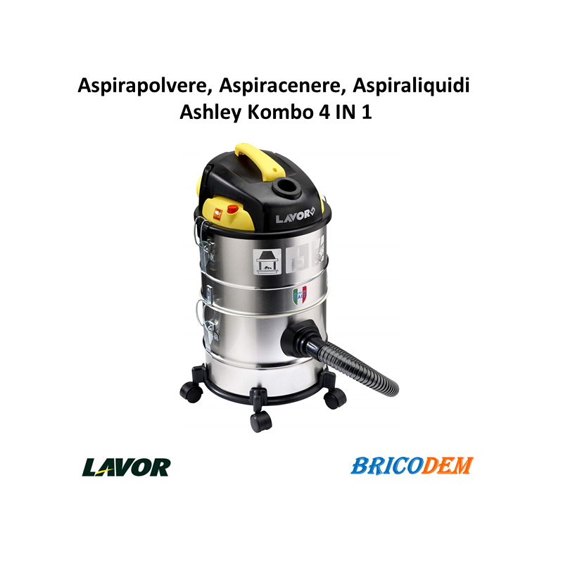Aspiracenere Lavor Ashley Kombo (4 in 1) aspirapolvere-aspiraliquidi, 1200  watt