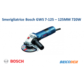 BOSCH GWS 7-125 SMERIGLIATRICE ANGOLARE PICCOLA PROFESSIONALE 720 WATT