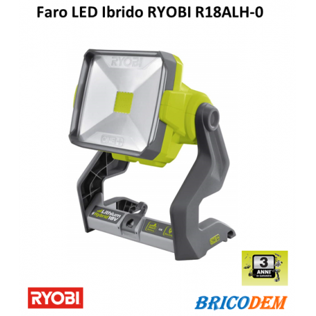 Lampada faro Led  portatile Ryobi R18ALH-0 Hybrid da lavoro ONE+